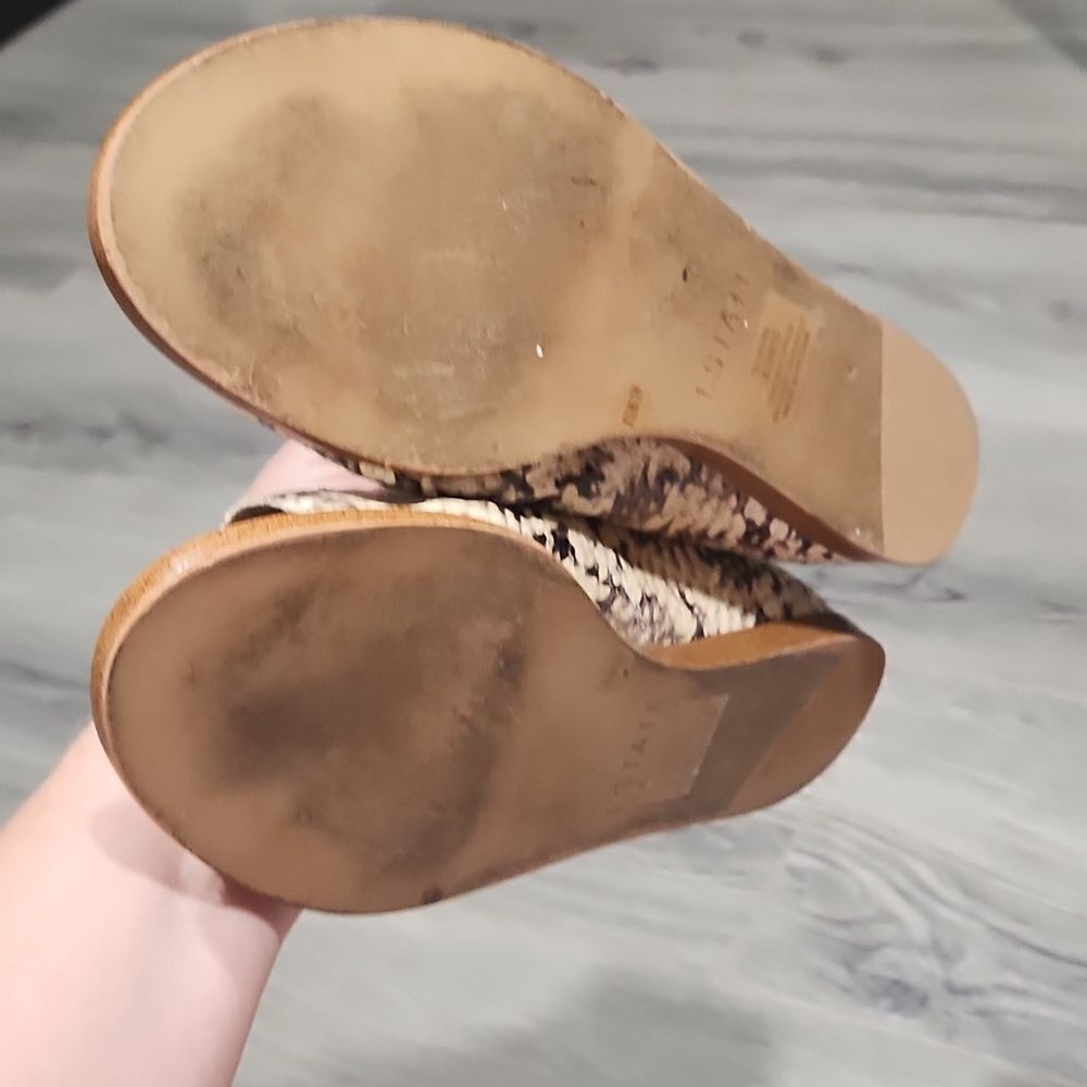 Celvin Faux Snake Print Leather 1.State Sandals - Picture 6 of 8